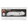 Oxballs Muscle Cocksheath Clear - Flex-TPR Penis Sleeve for Enhanced Pleasure - Model MS-9.25 - Unisex - Stimulates with Soft Ridges - Transparent - Adult Naughty Store