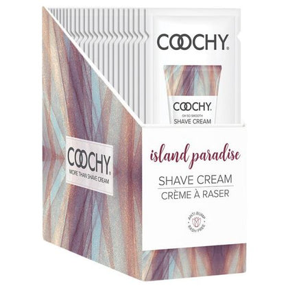 Introducing the Sensual Bliss Coochy Island Paradise Shave Cream - Foil Packets, 15ml (24pc Display)