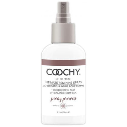 Coochy Intimate Feminine Spray Peony Prowess - Refreshing pH-Balancing Fragrance for All-Day Freshness - 4 fl oz