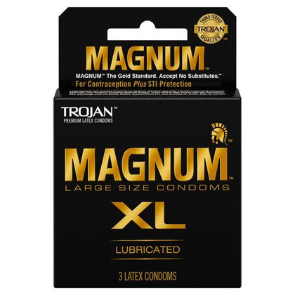 Trojan Brand Magnum XL 3 Pack Latex Condoms - Extra Large Size for Enhanced Comfort and Safety - Adult Naughty Store