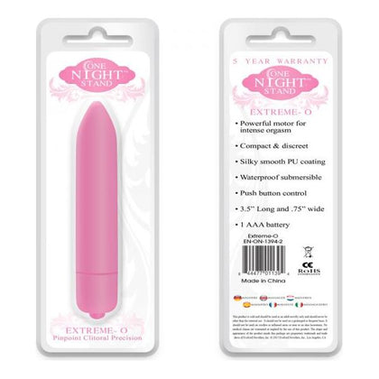 Evolved One Night Stand Bullet Pink - Powerful Vibrating Bullet for Intense Orgasms - Model EONSB-PNK - Women - Clitoral Stimulation - Pink