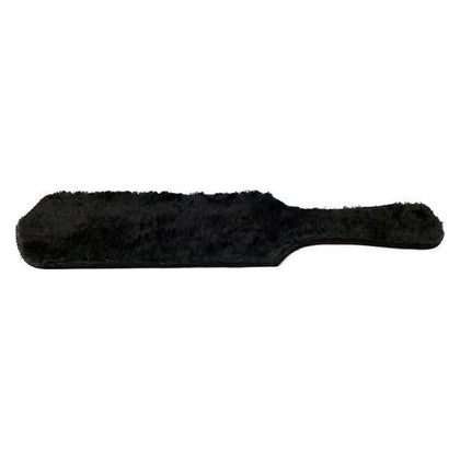 Luxury Black Fur and Leather Paddle - Model RP-1B - Unisex - Sensual Spanking Pleasure