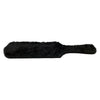 Luxury Black Fur and Leather Paddle - Model RP-1B - Unisex - Sensual Spanking Pleasure