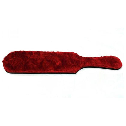 Introducing the Luxe Pleasure Rouge Paddle With Fur Red - Model LP-RP-01: The Ultimate Sensation for Exquisite Pleasure!
