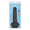Introducing the Midnight Black Thinz 7-Inch Slim Dong with Balls: The Ultimate Pleasure Companion for Unforgettable Moments