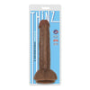 Thinz Ultra Premium Enhanced PVC Slim Dong with Balls - Model 8, Chocolate Brown - Realistic Handcrafted Super Slim Dildo for Pleasure - Unisex Anal and Vaginal Stimulation