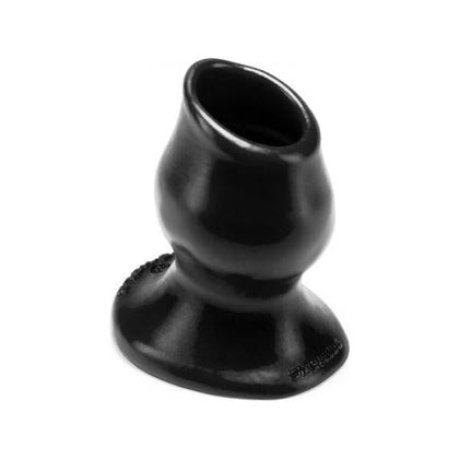 Oxballs Pighole-3 Hollow Plug, Large, Black - Intense Anal Stretcher for Extended Pleasure