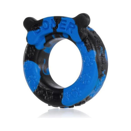 Oxballs Boner Cockring, Blue-black: The Ultimate Puppy Pride Silicone Cockring for Enhanced Pleasure