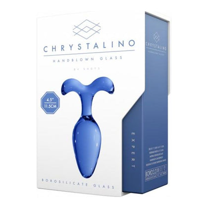 Chrystalino Expert Glass Wand - Model 39 - Versatile Vaginal and Anal Pleasure - Blue