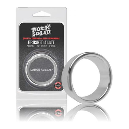 Rock Solid Brushed Alloy Large Cock Ring - Model RS-175, Silver