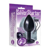 The 9's Silver Starter Butt Plug - Model SSBP-001 - Unisex Anal Pleasure Toy - Violet - Adult Naughty Store