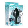 The 9's Aqua Jeweled Stainless Steel Butt Plug - Model AQP-280 - Beginner's Anal Pleasure - Aqua - Adult Naughty Store