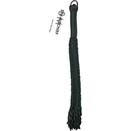 S&M Shadow Rope Flogger - Sensual Frayed Falls for Intense Pleasure - Black