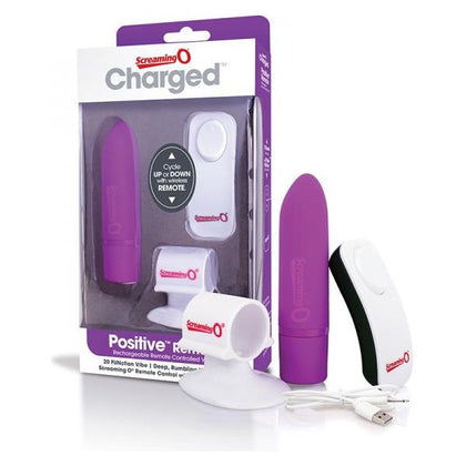 Screaming O Charged Positive Remote Control Vibrating Bullet - Model X1 - Rechargeable - Grape - For Enhanced Pleasure and Intense Stimulation - Adult Naughty Store