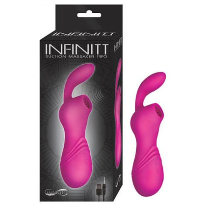 Infinitt Suction Massager Two Pink - Nasstoys Rabbit Style Vibrator for Women - G-Spot and Clitoral Stimulation - 12 Vibration and 12 Suction Functions - Waterproof - Rechargeable - Silicone Shaft - ABS Plastic Base