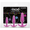 Mood Naughty 1 Anal Trainer Set - Premium Silicone Butt Plug for Beginner Anal Play - Model MN1ATS - Unisex - Graduated Sizes - Pink