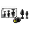 Bling Plugs Training Kit - Black with Rainbow Gems: The Ultimate Anal Pleasure Experience for All Genders - Adult Naughty Store