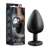 Temptasia Bling Plug - Large Black Silicone Heart-shaped Butt Plug (Model No. TP-001) - Unisex Anal Pleasure - Adult Naughty Store