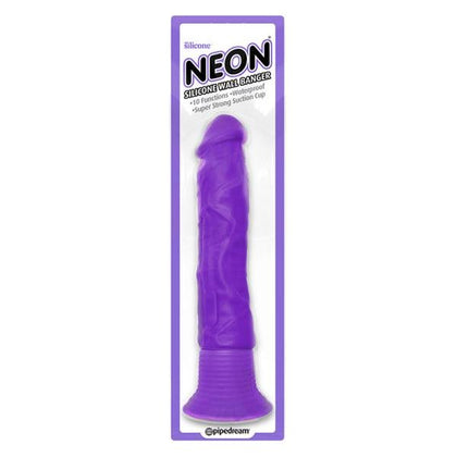 Purple Passion Neon Silicone Wall Banger Dildo - Model NB-10 - Unisex Pleasure Toy for Intense Stimulation - Adult Naughty Store