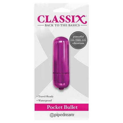 Classix Pocket Bullet Pink - Compact and Powerful Vibrating Bullet for On-the-Go Pleasure - Adult Naughty Store