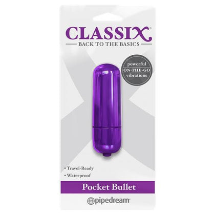 Classix Pocket Bullet Purple - Compact and Powerful Mini Vibrator for Intense Pleasure - Adult Naughty Store