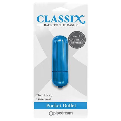Classix Pocket Bullet Blue - Compact and Powerful Vibrating Bullet for On-the-Go Pleasure