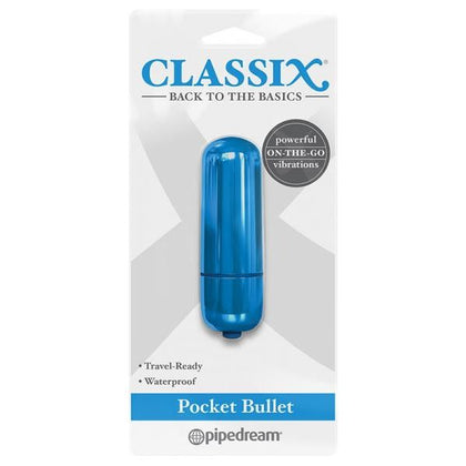 Classix Pocket Bullet Blue - Compact and Powerful Vibrating Bullet for On-the-Go Pleasure - Adult Naughty Store