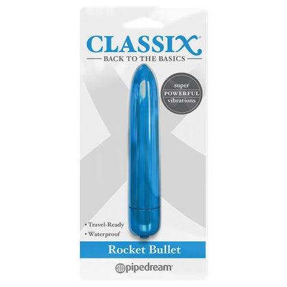 Classix Rocket Bullet Blue - Powerful Mini Vibrator for On-the-Go Pleasure - Adult Naughty Store