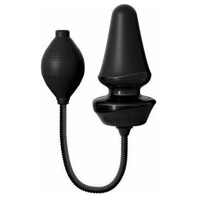 Elite Inflatable Silicone Butt Plug - Model X123, Unisex Anal Pleasure, Black