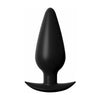 Anal Fantasy Elite Small Weighted Silicone Plug - Model AFESW-125 - Unisex Anal Pleasure Toy - Black - Adult Naughty Store