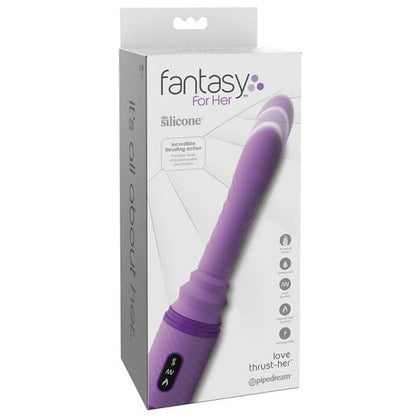 Fantasy For Her Love Thrust-her Silicone Vibrator - Model X123 - Female - Thrusting Action - 104°F Warming - Waterproof - Pink