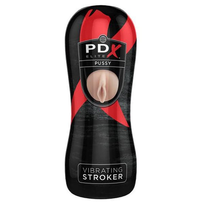 PDX Elite Vibrating Stroker Pussy - Model VX1001 - Female Masturbation Toy for Vaginal Pleasure - Sleek Black - Adult Naughty Store