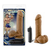 Loverboy Soccer Champ Vibrating 8 Inch Realistic Dildo - Mocha - Adult Naughty Store