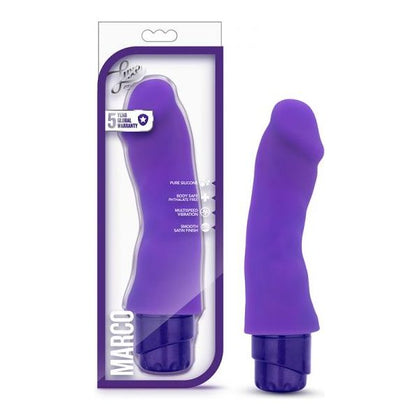 Luxe Marco Purple Silicone G-Spot Dildo Vibrator - Model LXP-2001 - Women's Pleasure Toy - Adult Naughty Store