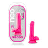 Neo SensaFeel 6 Inch Dual Density Cock With Balls - Neon Pink - Premium Realistic Dildo for Intense Pleasure - Adult Naughty Store