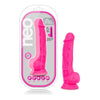 Introducing the Neo SensaFeel 7.5 Inch Dual Density Cock With Balls - Neon Pink: A Premium Pleasure Experience - Adult Naughty Store