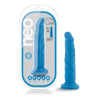 Introducing the Neon Blue Neo 7.5 Inch Dual Density Cock: A Sensational Realistic Dildo for Unforgettable Pleasure - Adult Naughty Store