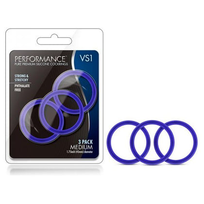 Performance - Vs1 Pure Premium Silicone Cockring - Medium - Indigo: The Ultimate Pleasure Enhancer for Men - Adult Naughty Store