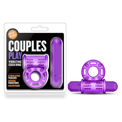 Purple Pleasure: Play With Me Couples Vibrating Cockring - Model X1 - Unisex - Intensify Pleasure for Both Partners - Adult Naughty Store