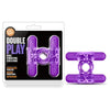 Play With Me - Double Play Dual Vibrating Cockring - Model DP-1001 - Unisex - Enhances Pleasure for Both Partners - Purple - Adult Naughty Store