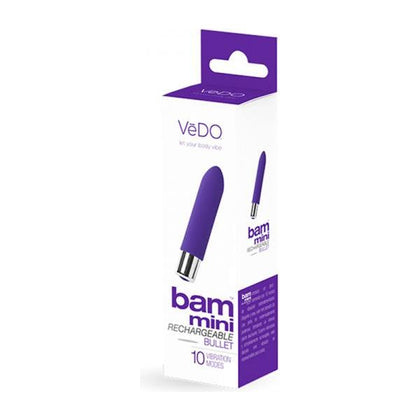 Vedo Bam Mini Rechargeable Bullet Vibe - Indigo

Introducing the Vedo Bam Mini Rechargeable Bullet Vibe - Indigo: The Ultimate Pleasure Companion for Intimate Moments