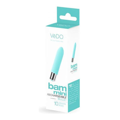 VEDO Bam Mini Rechargeable Bullet Vibe - Model B1 - Turquoise - Powerful Waterproof Vibrator for Intense Pleasure