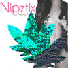 Neva Nude Pot Leaf Sequin Green To Black Nipple Covers - Hypoallergenic, Latex-Free, Medical Grade Adhesive - Self-Adhering, Long-Lasting - 3.25