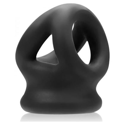 Oxballs Tri-Squeeze Cocksling-Ballstretcher, Model TS-500, Unisex, Enhances Pleasure, Black Ice - Adult Naughty Store