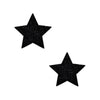 Neva Nude Starry Night Glitter Malice Black Nipple Covers Set of 6 - Hypoallergenic, Latex-Free, Self-Adhering Lingerie for Women - Perfect for Sensual Pleasure - 3.25 in. by 3.25 in. - Adult Naughty Store