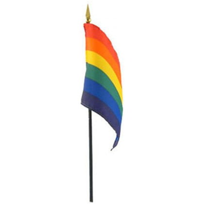 Gaysentials Rainbow Stick Flag 4in X 6in - Vibrant Pride Symbol for Display and Celebration