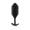 b-Vibe Snug Plug 4 Silicone Weighted Butt Plug Black - Model B4 - Unisex Anal Pleasure - Adult Naughty Store