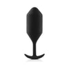 b-Vibe Snug Plug 4 Silicone Weighted Butt Plug Black - Model B4 - Unisex Anal Pleasure - Adult Naughty Store