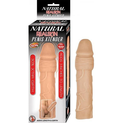 Natural Realskin Penis Xtender with Removable Bullet Waterproof Flesh - Adult Naughty Store