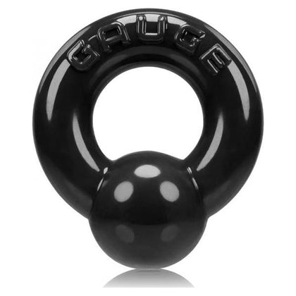 Oxballs Gauge Cockring Black: SuperFLEXtpr Body Jewelry for Enhanced Pleasure - Model GCR-001, Men's Cock Ring for Intensified Sensations - Black - Adult Naughty Store